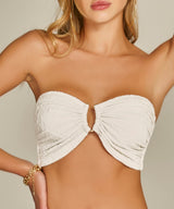 Textured Scarf Bikini Ivory