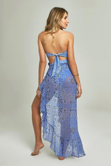 Ruffle Skirt Lilac Bandana Print - Empress Brasil International