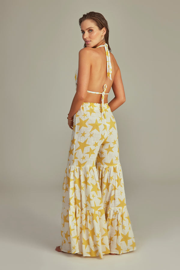 Laura Pant Yellow Star Print