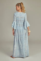 Gisele Dress Ciel Bleu Print