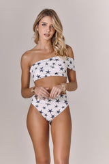 Off Shoulder Bikini in Blue Star print - Empress Brasil International