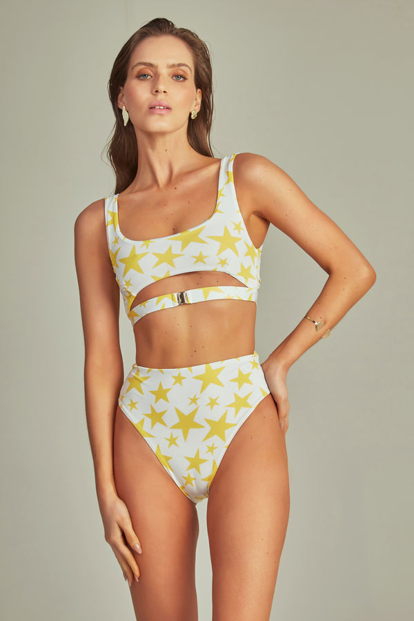 Roxy Bikini Yellow Star Print