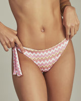 Bikini Bouche Pink Chevron Print