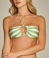 Danielle Bikini in Green Stripes Print